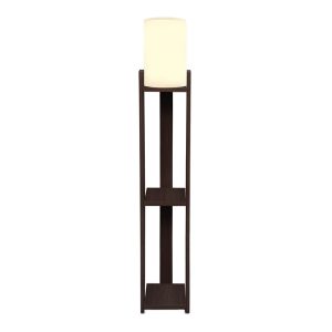 Φωτιστικό δαπέδου Verma I  E27 Mdf/ύφασμα Pvc χρώμα wenge – κρεμ 18,5×18,5×142εκ.