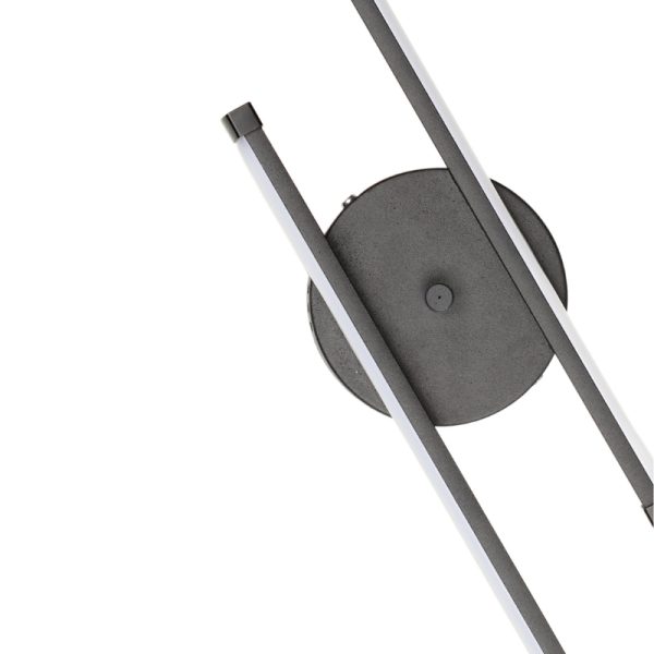 Απλίκα τοίχου Led Frode  μεταλλική χρώμα μαύρο 70x10x10εκ. - Image 3