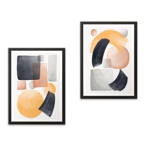Πίνακας “Shapes”  2 τμχ. σε πλαίσιο 35x45x2εκ.