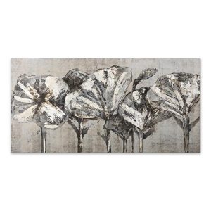 Πίνακας σε καμβά “White Flowers”  ψηφιακής εκτύπωσης 120x60x3εκ.
