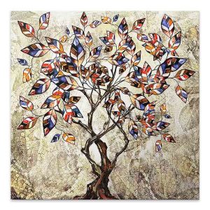 Πίνακας σε καμβά “Tree And Leaves”  ψηφιακής εκτύπωσης 100x100x3εκ.