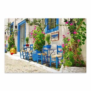 Πίνακας σε καμβά “Greek Street Tavern”  ψηφιακής εκτύπωσης 60x40x3εκ.