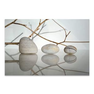 Πίνακας σε καμβά “Stones and Branches”  ψηφιακής εκτύπωσης 90x60x3εκ.