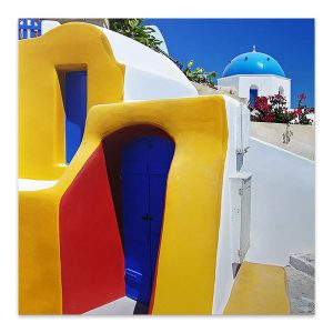 Πίνακας σε καμβά “Santorini”  ψηφιακής εκτύπωσης 50x50x3εκ.