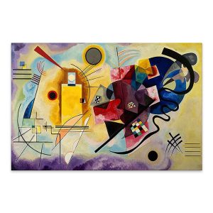 Πίνακας σε καμβά “Yellow Red Blue”  ψηφιακής εκτύπωσης 70x50x3εκ.