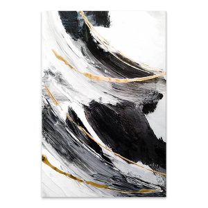 Πίνακας σε καμβά “Golden And Silver Reflections”  ψηφιακής εκτύπωσης 50x75x3εκ.
