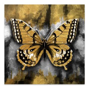 Πίνακας σε καμβά “Golden Butterfly”  ψηφιακής εκτύπωσης 60x60x3εκ.