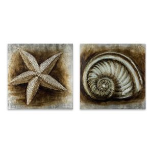 Πίνακες σε καμβά “Starfish – Shell”  2 τμχ. ψηφιακής εκτύπωσης 103x50x3εκ.