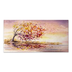 Πίνακας σε καμβά “Tree In The Wind”  ψηφιακής εκτύπωσης 140x70x3εκ.
