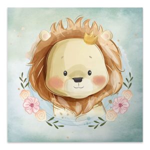 Πίνακας σε καμβά “Baby Lion”  ψηφιακής εκτύπωσης 40x40x3εκ.