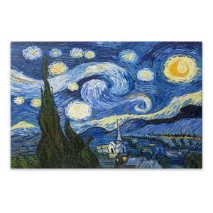 Πίνακας σε καμβά “Starry Night”  ψηφιακής εκτύπωσης 100x70x3εκ.