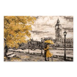 Πίνακας σε καμβά “Big Ben And Yellow Leaves”  ψηφιακής εκτύπωσης 125x80x3εκ.