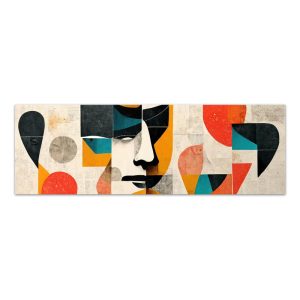 Πίνακας σε καμβά “Abstract Faces”  ψηφιακής εκτύπωσης 150x50x3εκ.