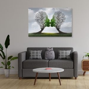 Πίνακας σε καμβά “Trees Growing With Love”  ψηφιακής εκτύπωσης 100x70x3εκ.