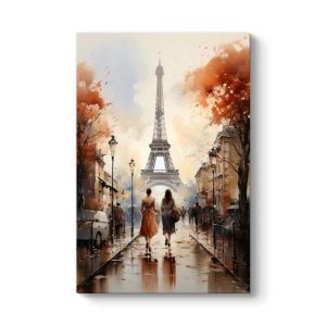 Πίνακας σε καμβά “Autumn in Paris”  ψηφιακής εκτύπωσης 70x100x3εκ.