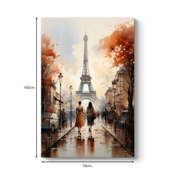 Πίνακας σε καμβά "Autumn in Paris"  ψηφιακής εκτύπωσης 70x100x3εκ. - Image 3