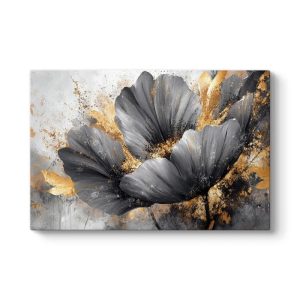 Πίνακας σε καμβά “Flowers Whispering in the Night”  ψηφιακής εκτύπωσης 140x100x3εκ.