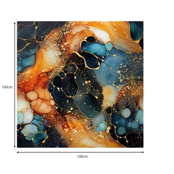 Πίνακας σε καμβά "Universal Texture Abstract"  ψηφιακής εκτύπωσης 100x100x3εκ. - Image 3