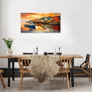 Πίνακας σε καμβά “Fishing Boat”  ψηφιακής εκτύπωσης 120x60x3εκ.