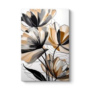 Πίνακας σε καμβά “Pastel Flower”  ψηφιακής εκτύπωσης 70x100x3εκ.
