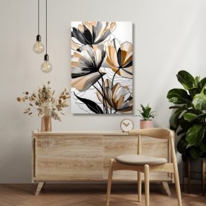 Πίνακας σε καμβά “Pastel Flower”  ψηφιακής εκτύπωσης 70x100x3εκ.