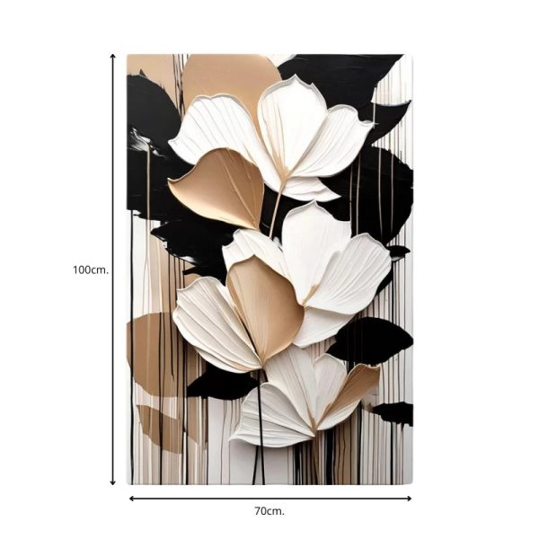 Πίνακας σε καμβά "Abstract Flower"  ψηφιακής εκτύπωσης 70x100x3εκ. - Image 3