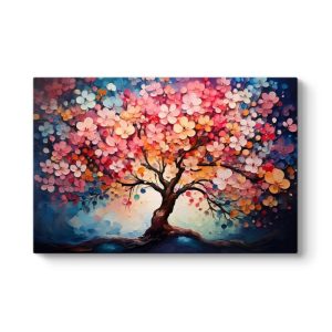 Πίνακας σε καμβά “Pink Tree”  ψηφιακής εκτύπωσης 100x70x3εκ.