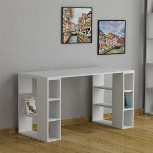 Γραφείο εργασίας Colmar  χρώμα λευκό 140x60x75εκ