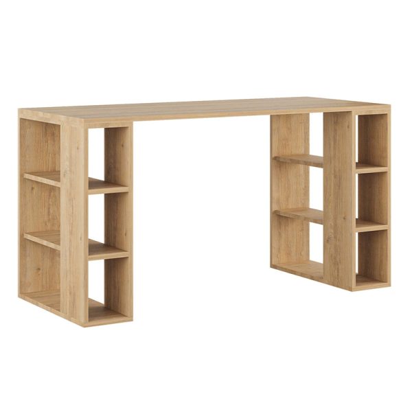 Γραφείο εργασίας Colmar  χρώμα sapphire oak 140x60x75εκ - Image 4