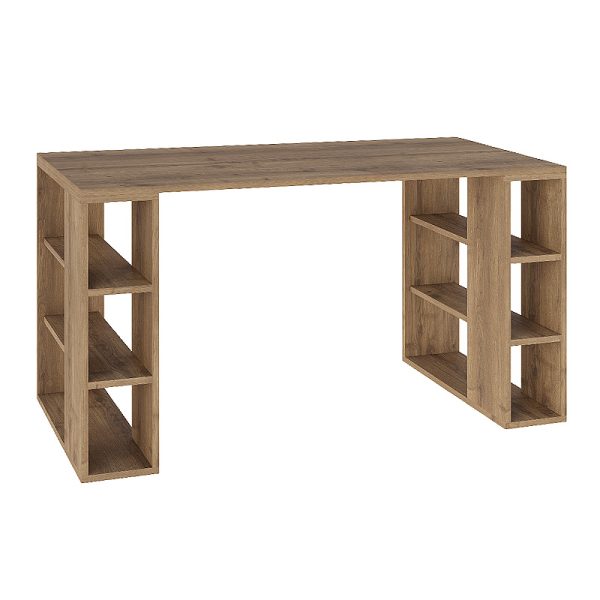 Γραφείο εργασίας Colmar  χρώμα ανοιχτό καρυδί 140x60x75εκ - Image 4