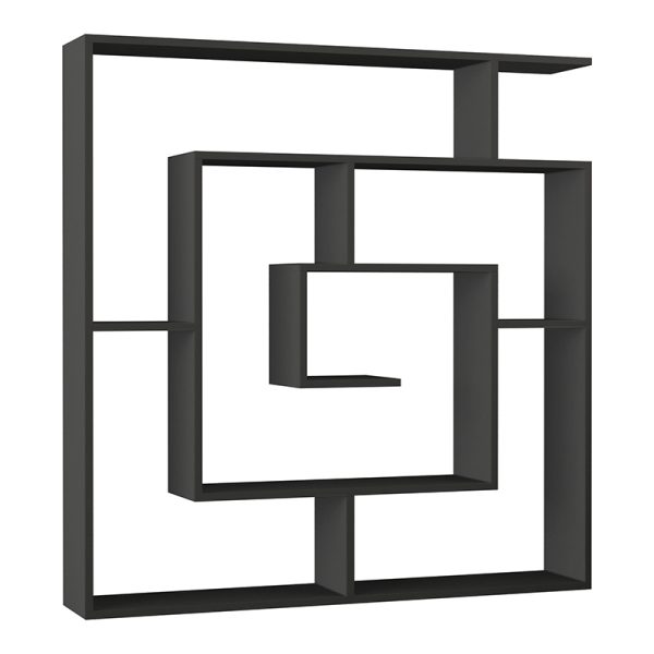Βιβλιοθήκη Labirent  χρώμα ανθρακί 125x22x129εκ. - Image 2