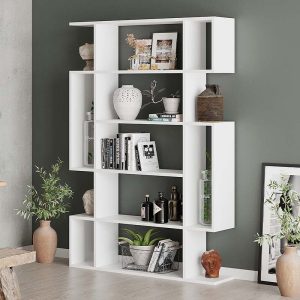 Βιβλιοθήκη Mito  χρώμα λευκό 108x25x161εκ.