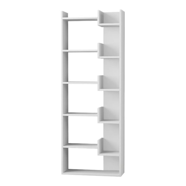 Βιβλιοθήκη Oppa  χρώμα λευκό 60x22x162εκ. - Image 2