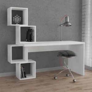 Γραφείο εργασίας Balance  χρώμα λευκό 153,5x60x140εκ