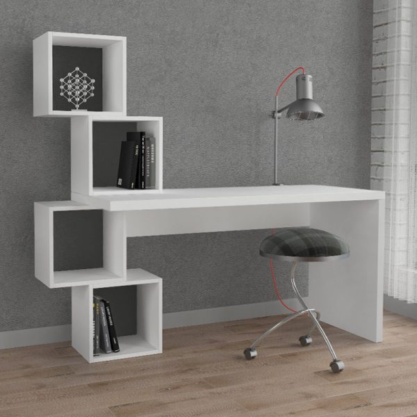 Γραφείο εργασίας Balance  χρώμα λευκό 153,5x60x140εκ