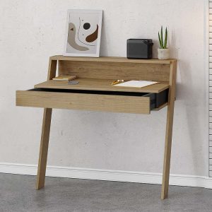 Γραφείο εργασίας Cowork  χρώμα φυσικό οξιάς 94x50x91εκ.