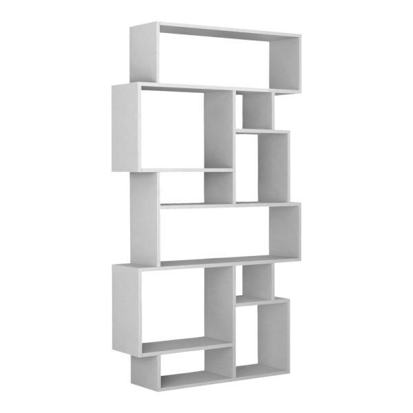 Βιβλιοθήκη Karmato  χρώμα λευκό 96x25,5x168,5εκ. - Image 2