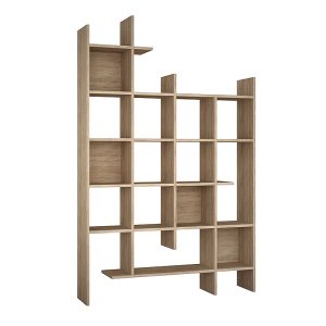 Βιβλιοθήκη Manco  χρώμα φυσικό οξιάς 122×25,5×188εκ.