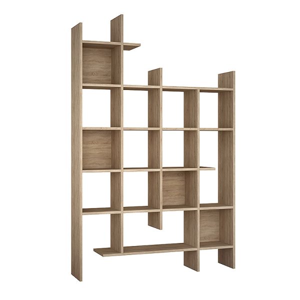 Βιβλιοθήκη Manco  χρώμα φυσικό οξιάς 122x25,5x188εκ. - Image 2
