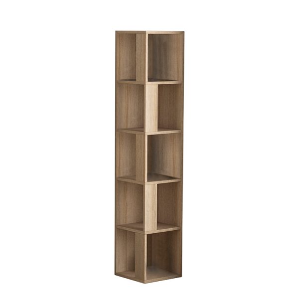 Βιβλιοθήκη γωνιακή Piano  χρώμα φυσικό οξιάς 31,4x31,4x158,9εκ. - Image 2