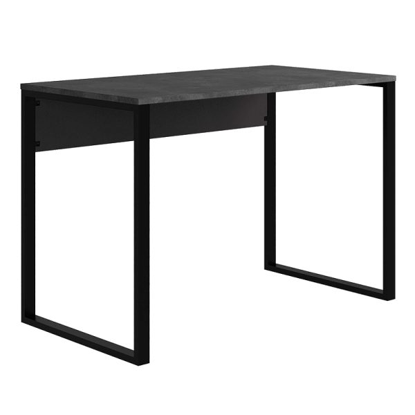 Γραφείο εργασίας Inna  χρώμα γκρι ρετρό - silky black 110x60x75εκ. - Image 3