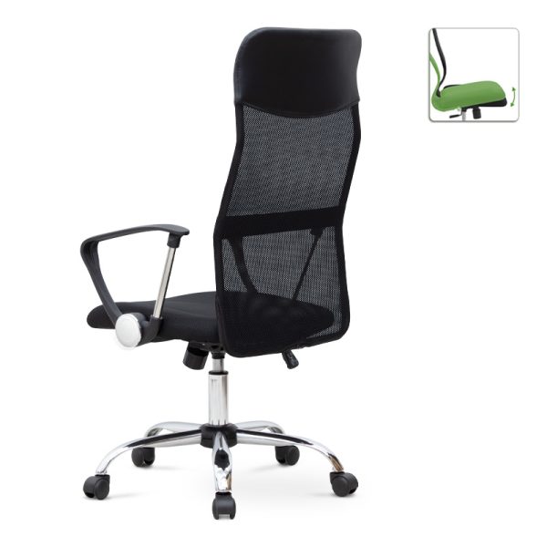 Καρέκλα γραφείου Marco  με ύφασμα Mesh χρώμα μαύρο 62x59x110/120εκ. - Image 2