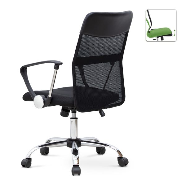 Καρέκλα γραφείου Franco  με ύφασμα Mesh χρώμα μαύρο 59x57x95/105εκ. - Image 2