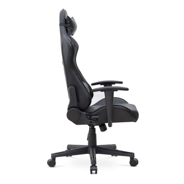 Καρέκλα γραφείου Gaming Alonso  από τεχνόδερμα χρώμα μαύρο 67x70x125/135 εκ. - Image 5
