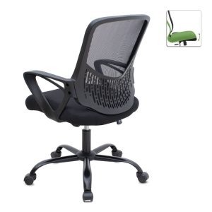 Καρέκλα γραφείου Freda  με ύφασμα Mesh χρώμα μαύρο 65x65x90/100εκ.