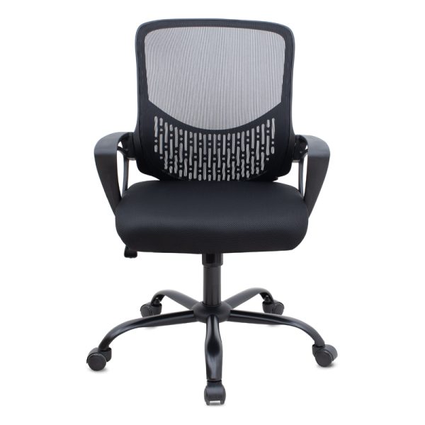 Καρέκλα γραφείου Freda  με ύφασμα Mesh χρώμα μαύρο 65x65x90/100εκ. - Image 4