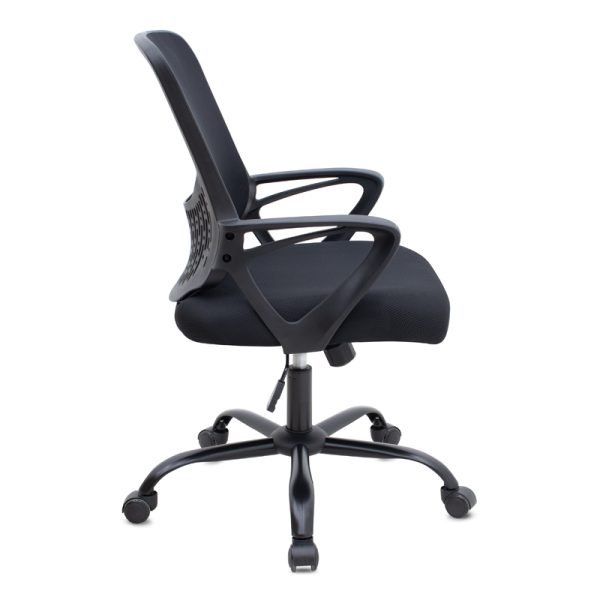 Καρέκλα γραφείου Freda  με ύφασμα Mesh χρώμα μαύρο 65x65x90/100εκ. - Image 5