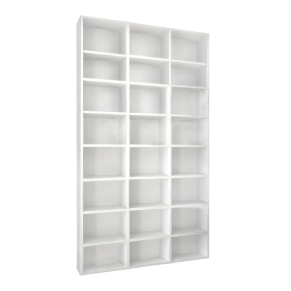 Βιβλιοθήκη μελαμίνης Fyodor  χρώμα λευκό 102x16x178εκ. - Image 3