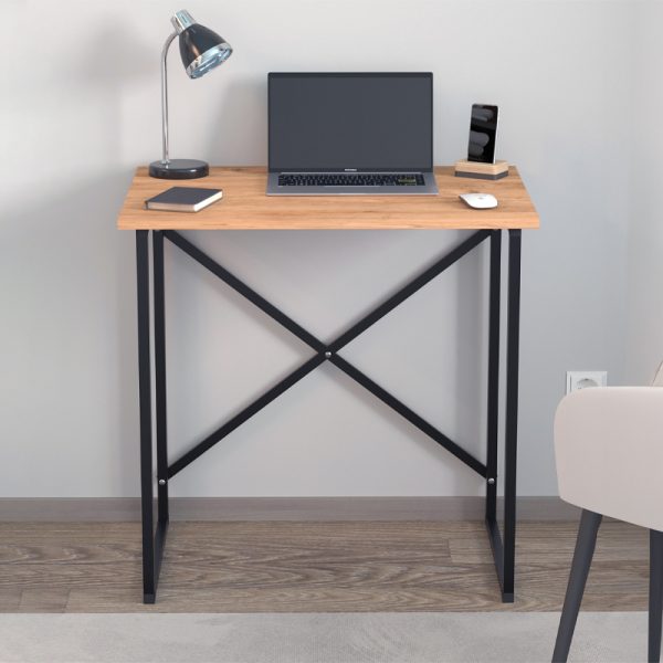 Γραφείο εργασίας Verne  χρώμα pine oak 75x52x73,8εκ. - Image 2