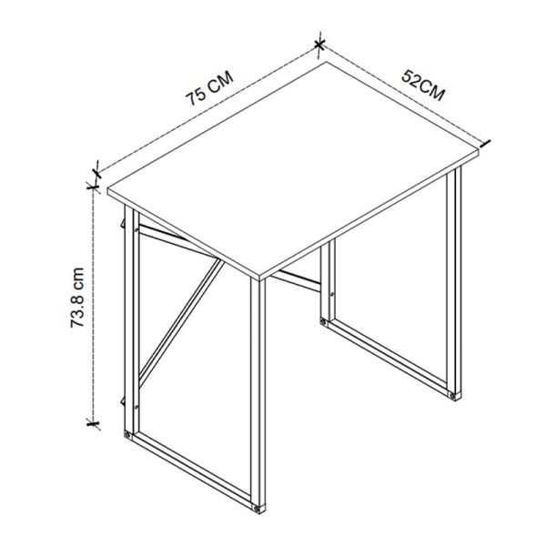 Γραφείο εργασίας Verne  χρώμα pine oak 75x52x73,8εκ. - Image 4